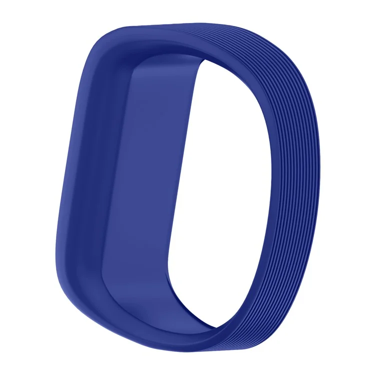 For Garmin Vivofit JR Flexible Adjustable Soft Silicone Strap Replacement Watch Band - Size: S / Dark Blue