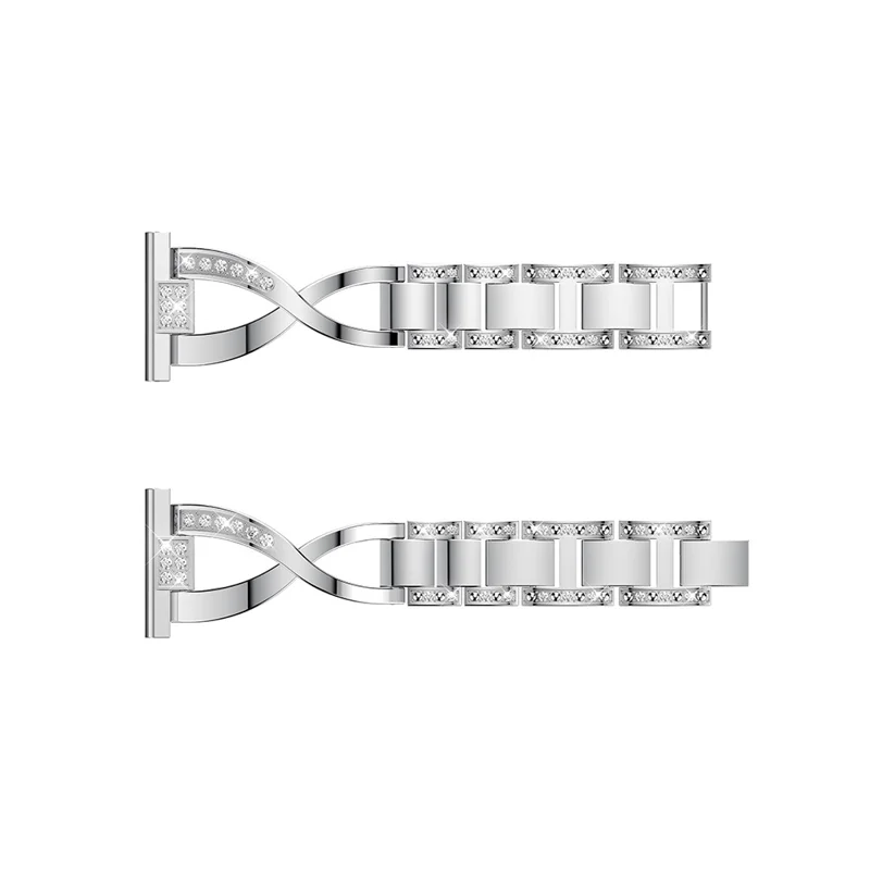 20 mm X-vormige aluminiumlegering horlogeband met strass voor Samsung Gear S2 Classic - Zilver