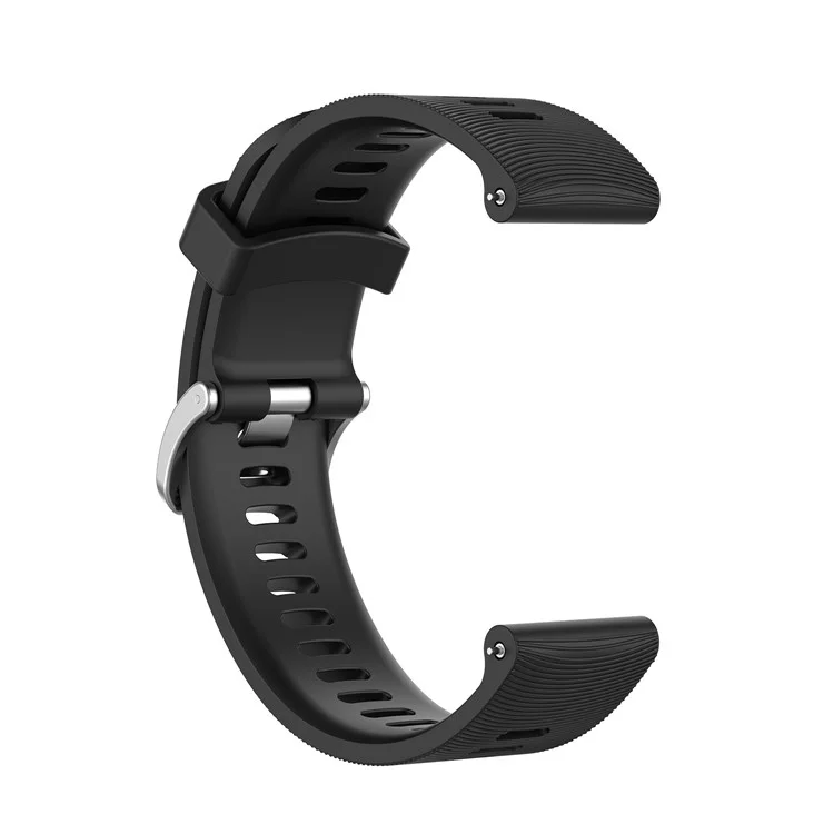 20mm Silicone Watch Strap for Garmin Forerunner 245 Smart Watch Band Replacement - Black