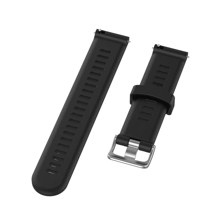 20mm Silicone Watch Strap for Garmin Forerunner 245 Smart Watch Band Replacement - Black