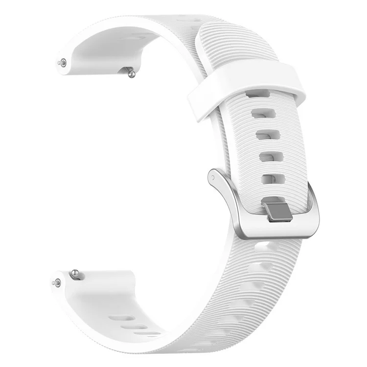 20mm Silicone Watch Strap for Garmin Forerunner 245 Smart Watch Band Replacement - White