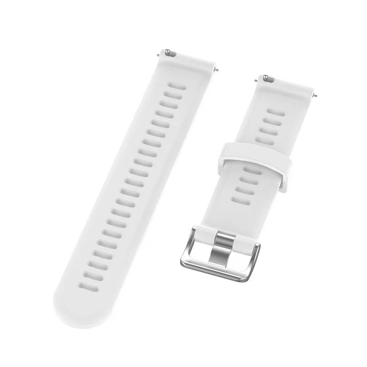 20mm Silicone Watch Strap for Garmin Forerunner 245 Smart Watch Band Replacement - White