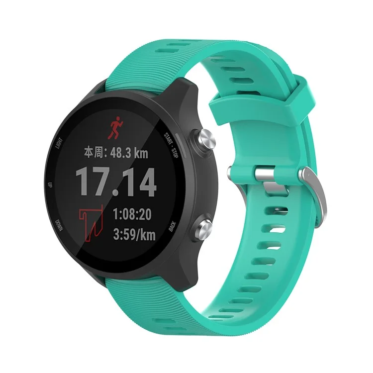 20mm Silicone Watch Strap for Garmin Forerunner 245 Smart Watch Band Replacement - Cyan