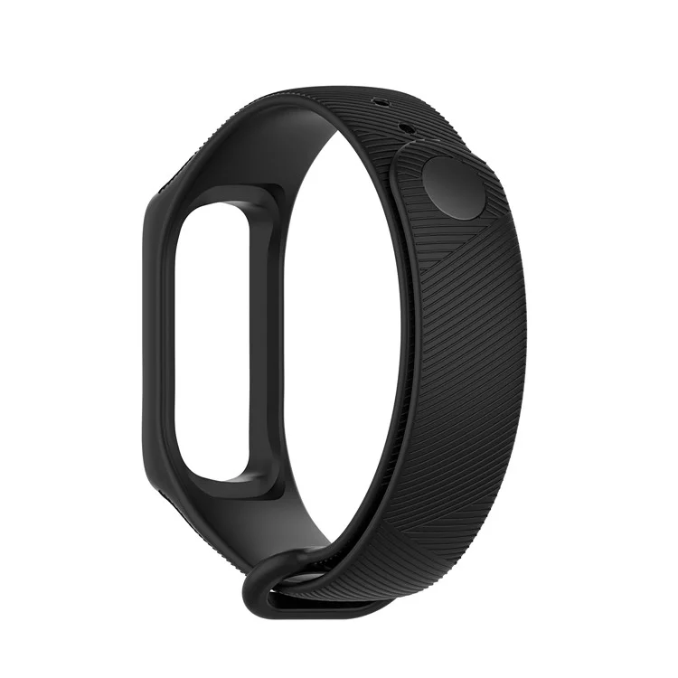 Twill Design Silicone Smart Watch Replacement Strap for Samsung Galaxy Fit e SM-R375NZKAMID - Black