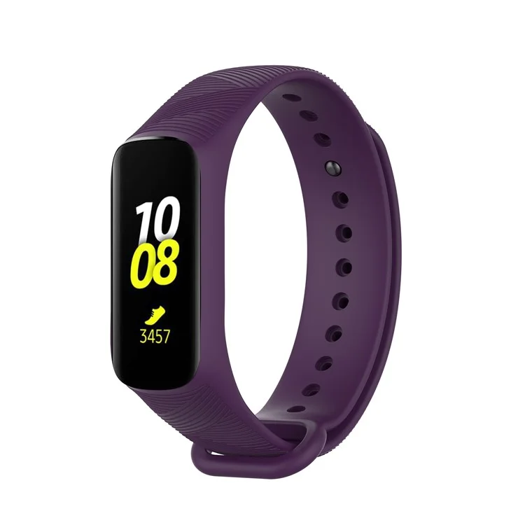 Cinturino di ricambio in silicone per smartwatch Twill Design per Samsung Galaxy Fit e SM-R375NZKAMID - Viola scuro
