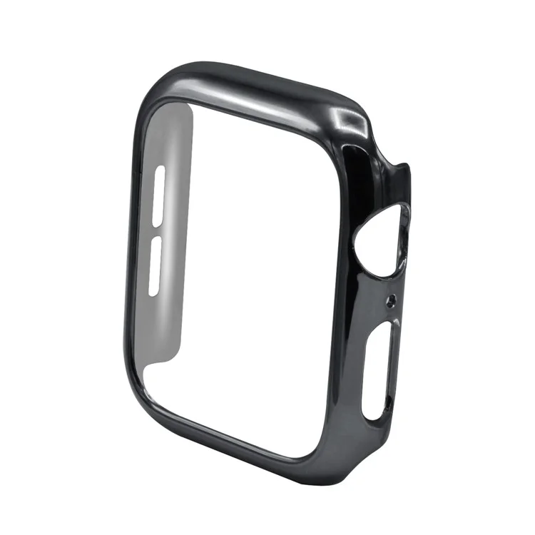 Electroplating Frame PC Schutzhülle für Apple Watch Series 4 44mm - Schwarz