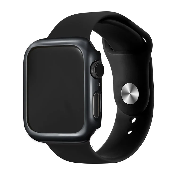 Cover de Proteção Para PC da Estrutura de Eletroplatação Para a Série Apple Watch 4 44mm - Preto