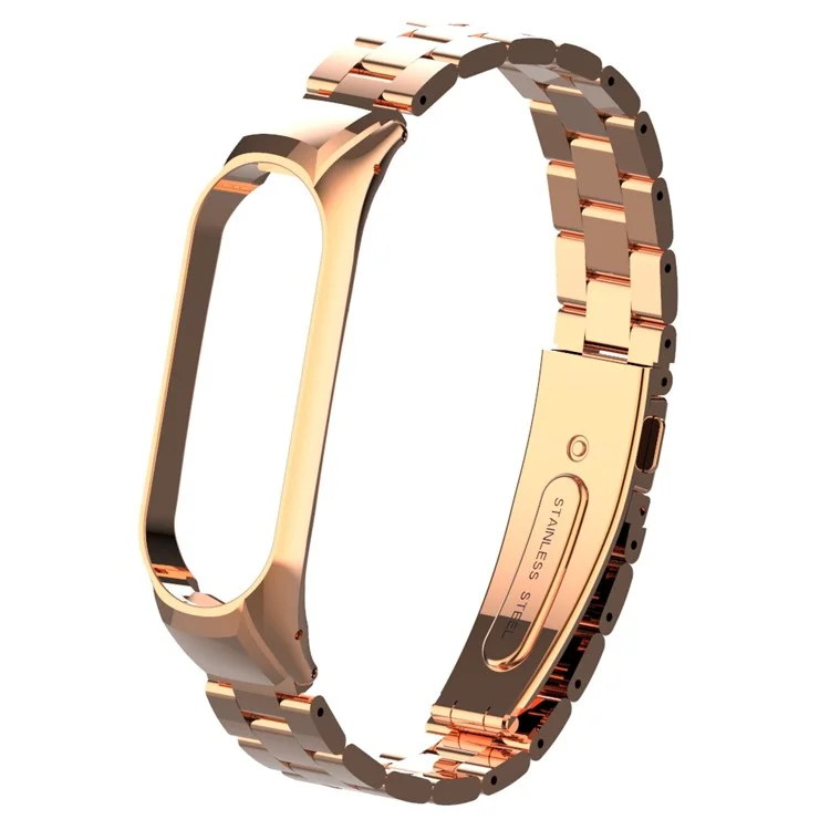 Pulseira de Metal Sólido Inoxidável Smart Watch para Xiaomi Mi Smart Band 4 - Rose Gold