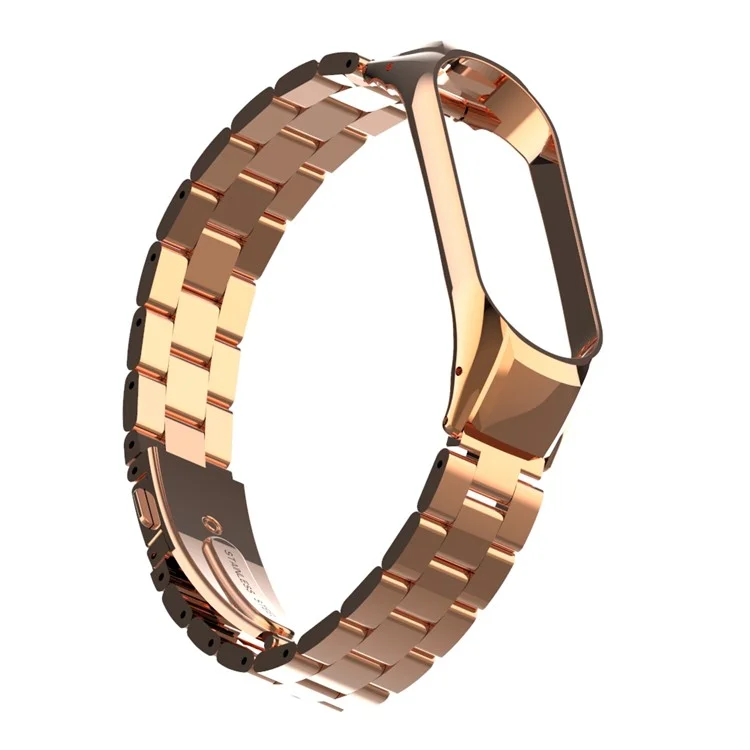 Pulseira de Metal Sólido Inoxidável Smart Watch para Xiaomi Mi Smart Band 4 - Rose Gold