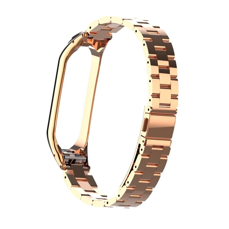 Pulseira de Metal Sólido Inoxidável Smart Watch para Xiaomi Mi Smart Band 4 - Rose Gold