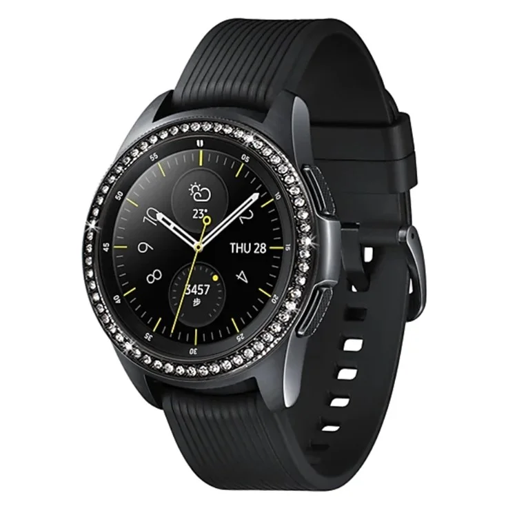 Bezel en métal avec décoration de diamants pour Samsung Galaxy Watch 46mm - Noir