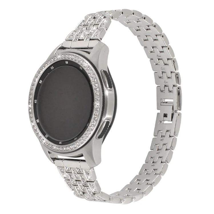 Diamond Decor Metal Bezel for Samsung Galaxy Watch 46mm - Silver