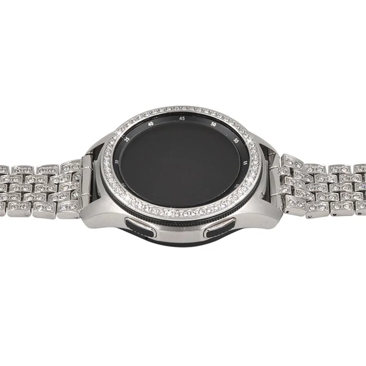 Diamantdekor Metall Lünette Für Samsung Galaxy Uhr 46mm - Silber-