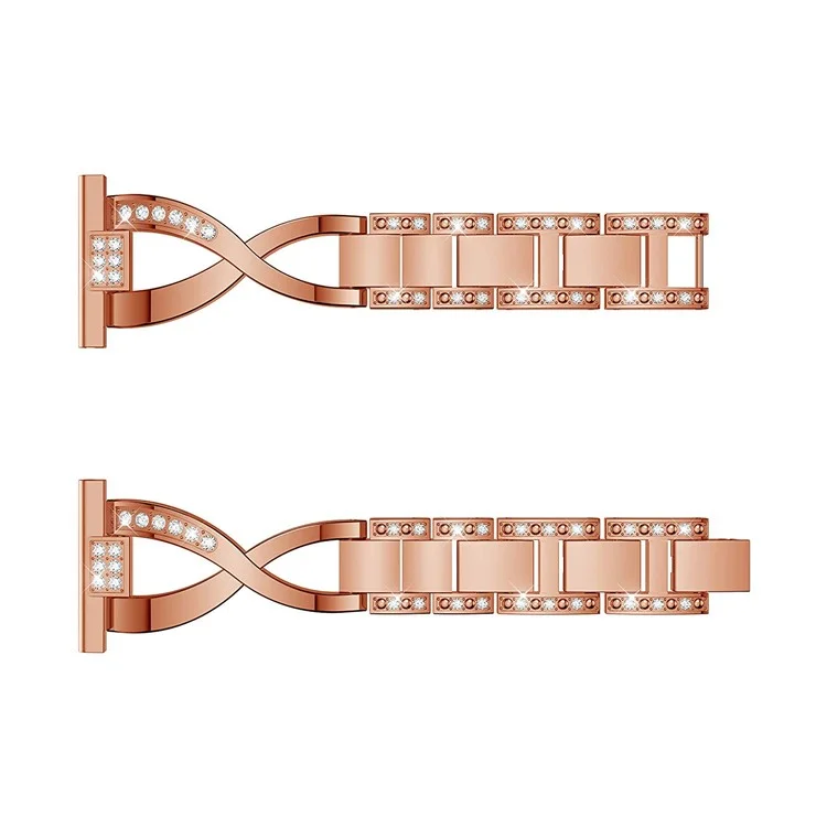 22mm Diamond Decor In Acciaio Inox Smart Watch Band Per Samsung Gear S3 Classic / Frontier / Gear 2 R380 Etct - Oro Rosa