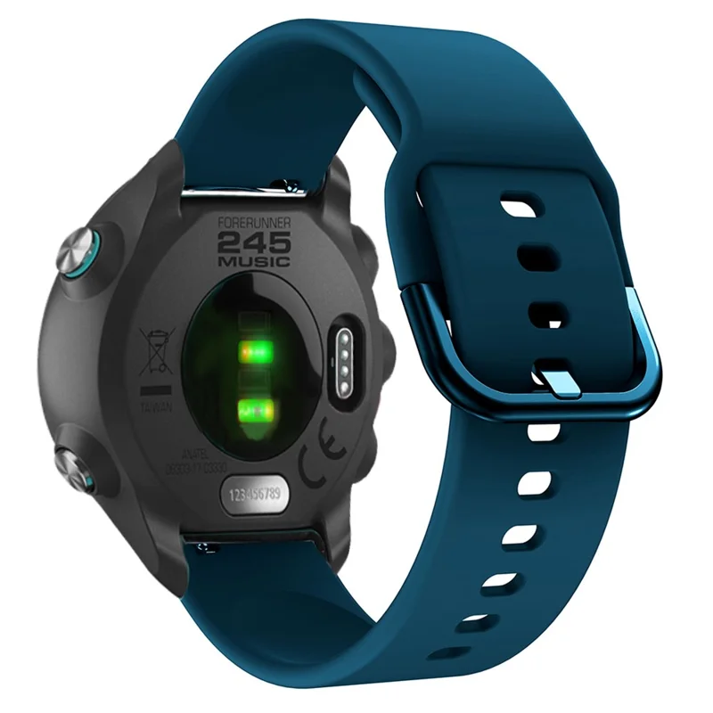 20mm Silicone Smart Watch Band for Garmin Forerunner 245 - Dark Blue