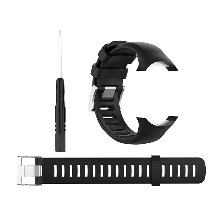 Silicone Smart Watch Band De Remplacement Avec Une Sangle Supplémentaire De 172mm Pour Suunto D6 Dive / D6i Novo / Zulu - Noir