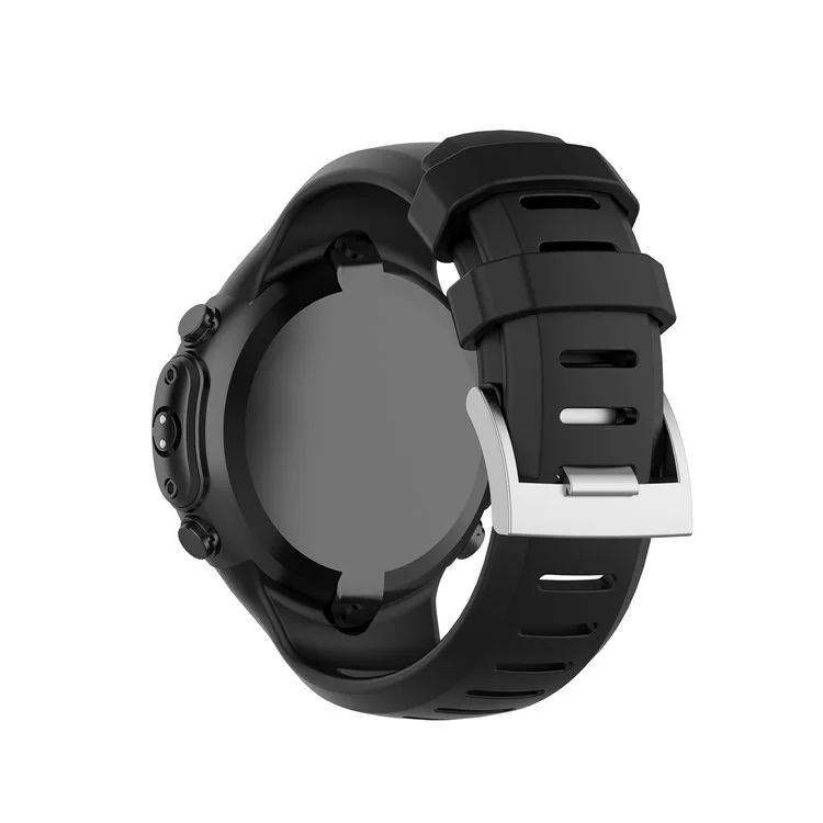 Silicone Smart Watch Band De Remplacement Avec Une Sangle Supplémentaire De 172mm Pour Suunto D6 Dive / D6i Novo / Zulu - Noir