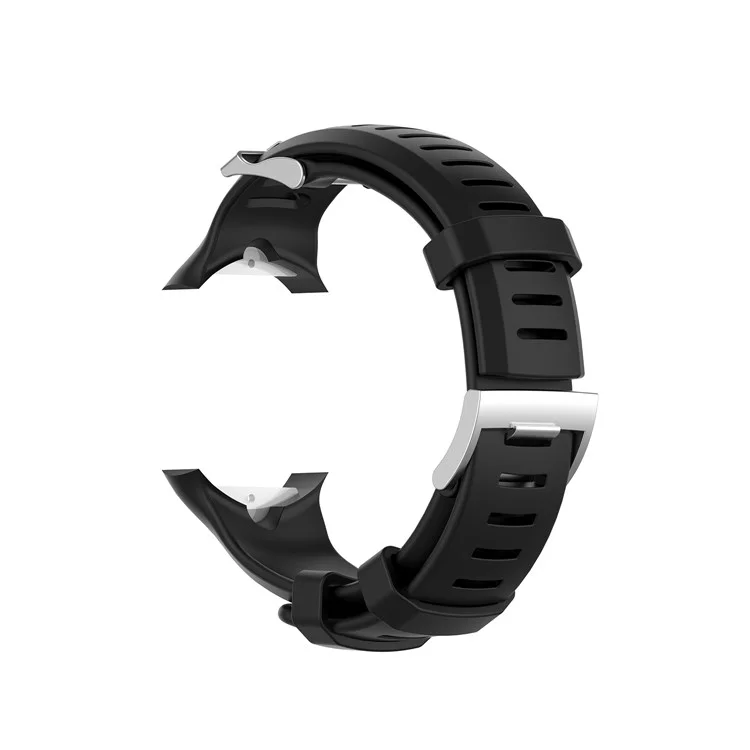 Band Di Ricambio Orologio Smart Silicone Con Cinturino Aggiuntivo 172mm Per Suunto D6 Dive / D6i Novo / Zulu - Nero