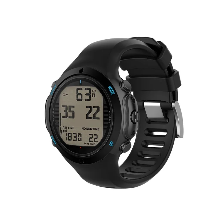 Band Di Ricambio Orologio Smart Silicone Con Cinturino Aggiuntivo 172mm Per Suunto D6 Dive / D6i Novo / Zulu - Nero