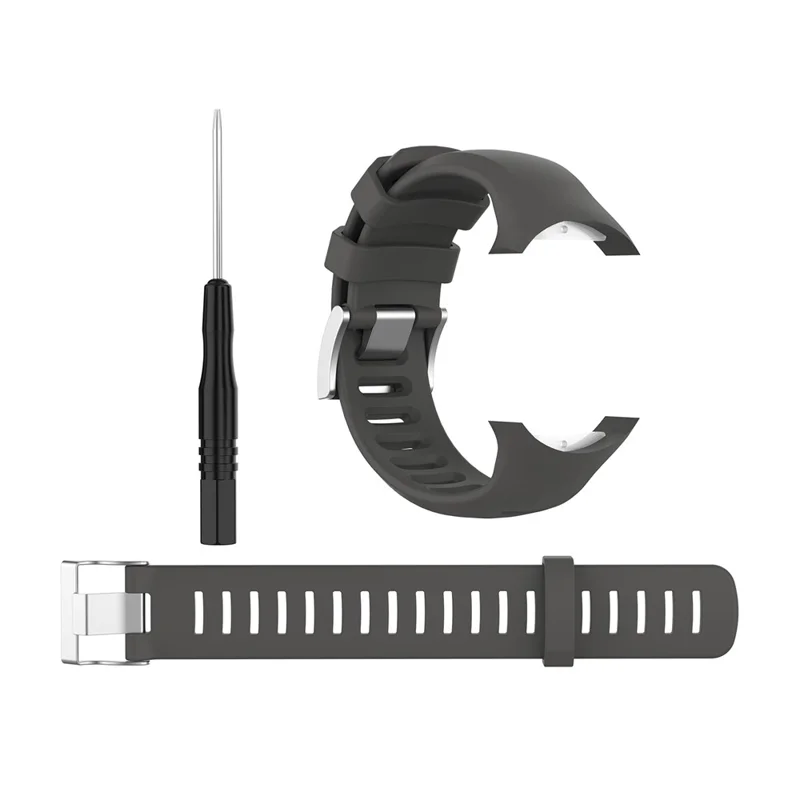 Silicone Smart Watch Replacement Band with Additional 172mm Strap for Suunto D6 Dive/ D6i Novo/Zulu - Grey