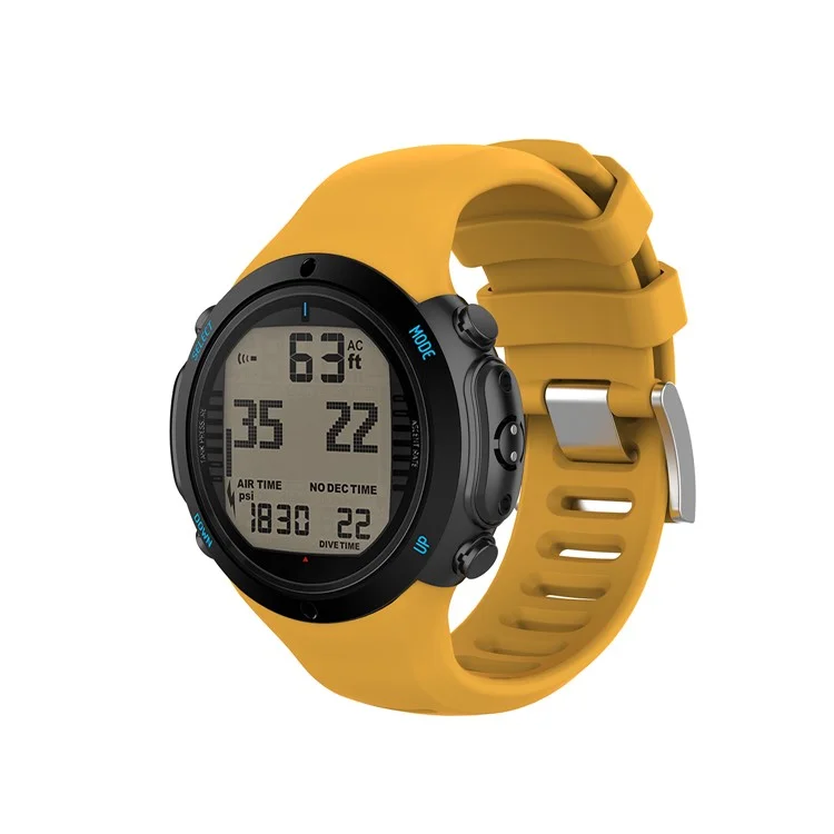 Silicone Smart Watch Replacement Band with Additional 172mm Strap for Suunto D6 Dive/ D6i Novo/Zulu - Yellow