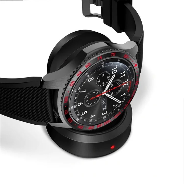 Metal Watch Frame for Samsung Gear S3 Frontier - Black/Red