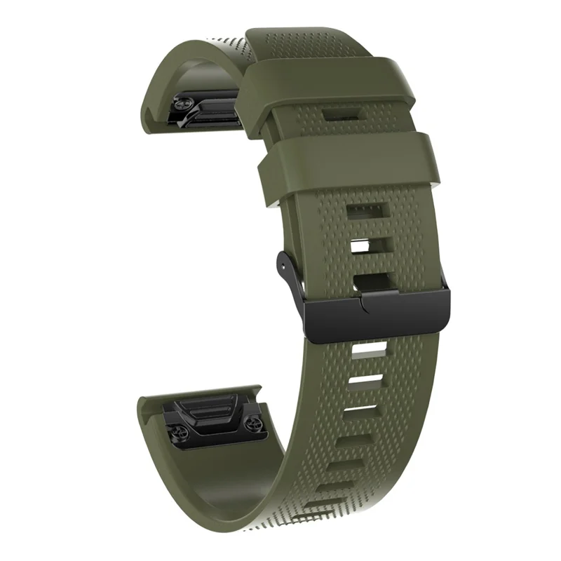 For Garmin Forerunner 935 / Fenix 5 / 5 Plus Silicone Smart Watch Band Replacement Strap 22m - Army Green