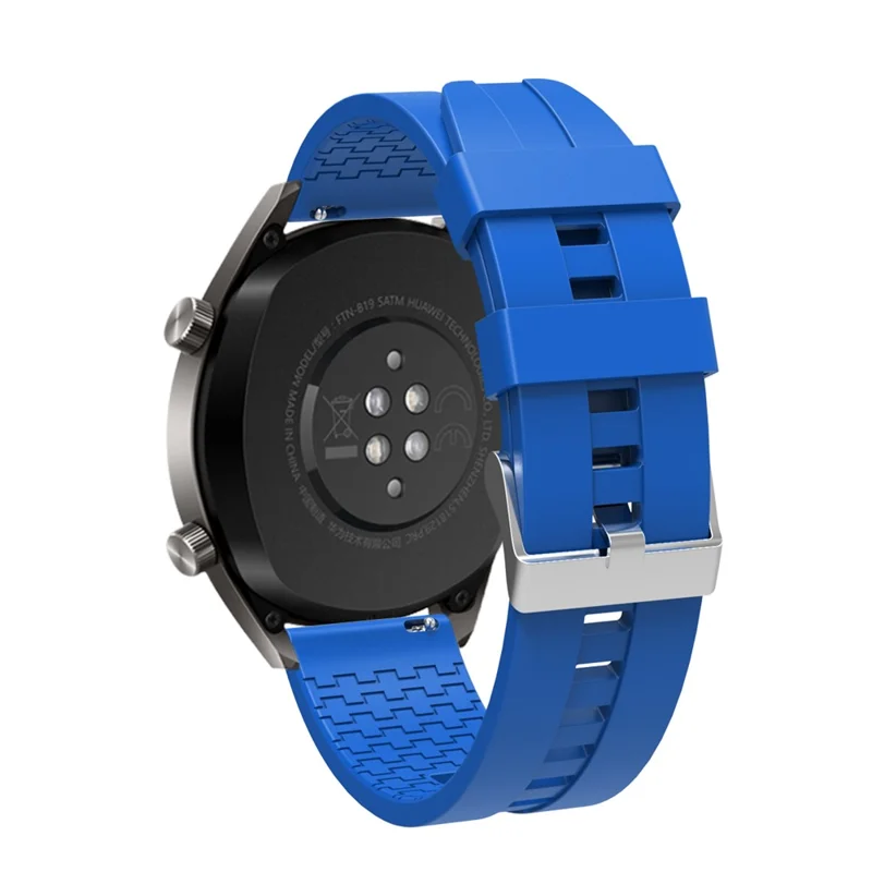 22mm Silicone Watch Strap Replacement Adjustable Watch Band for Huawei Watch GT - Blue