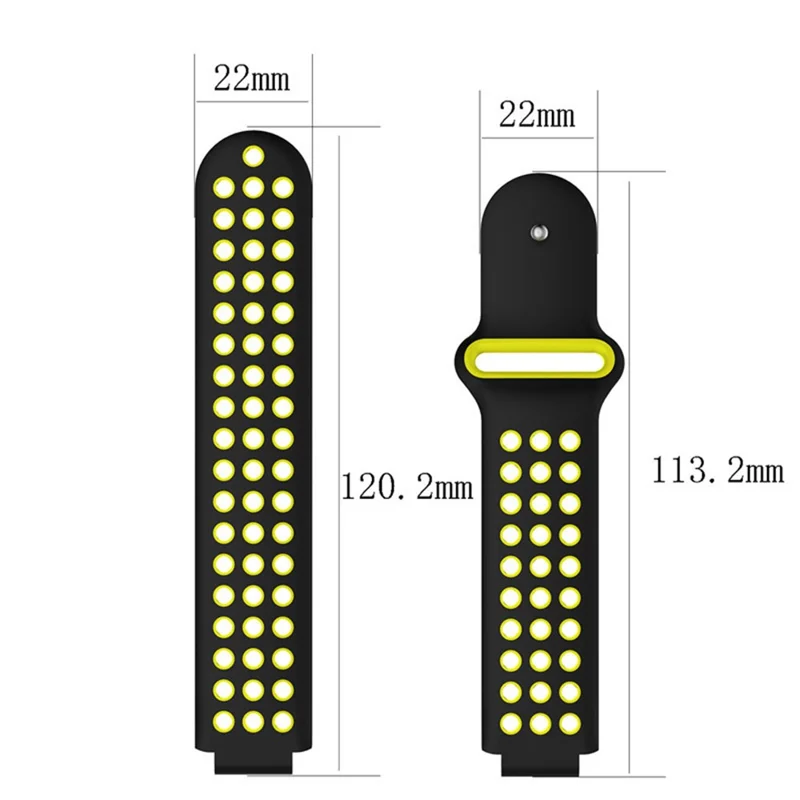 26mm Dual-colors Silicone Watch Strap Band for Garmin Forerunner 735XT/220/230/235/620/630 - Black/Fluorescent Green
