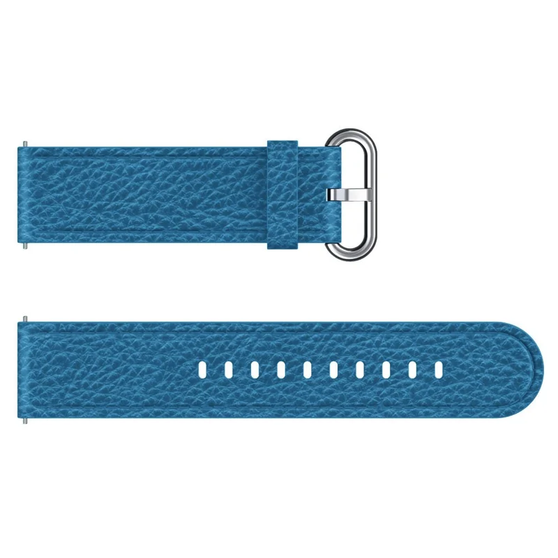 22mm Classic Buckle Genuine Leather Smart Watch Band for Samsung Galaxy Watch 46mm/Gear S3 Classic/Gear S3 Frontier - Blue