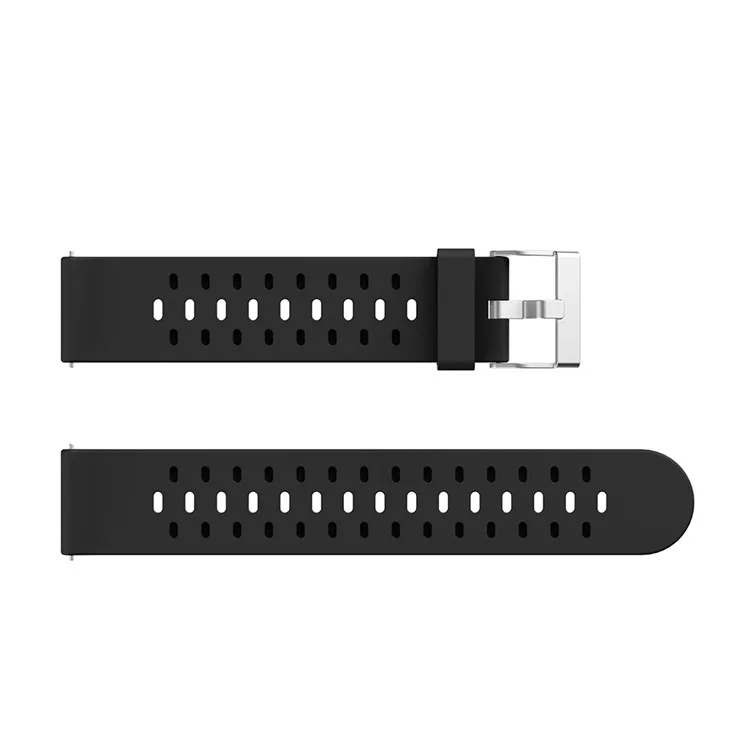 20mm Dual-colors Silicone Smart Watch Replacement Band for Samsung Galaxy Watch 42mm - All Black