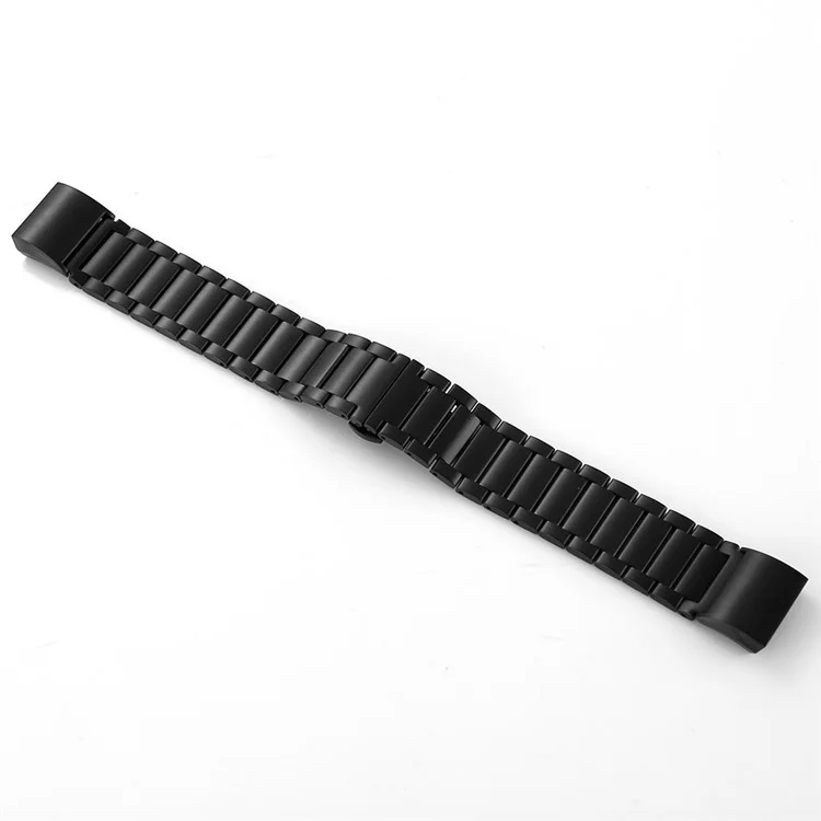 Três Contas de Aço Inoxidável Relógio Band Strap Para Fitbit Charge 2 - Preto