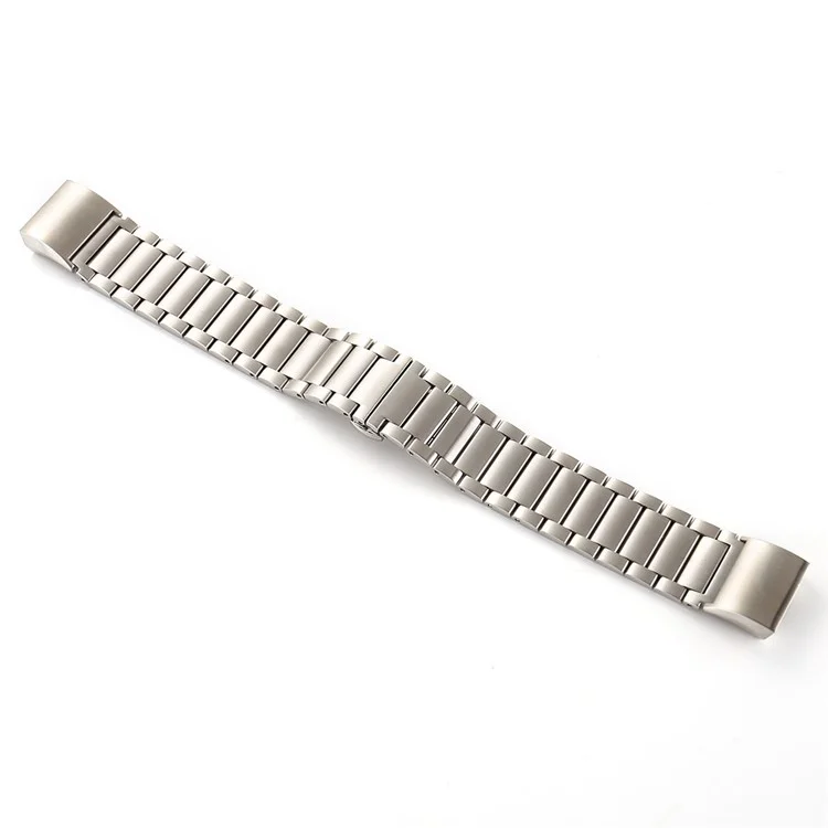 Three Beads Stainless Steel Watch Band Strap for Fitbit Charge 2 - Silver