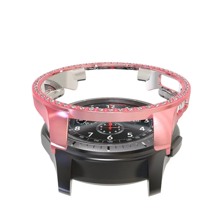 Caixa de Moldura Para PC Para Decoração de Strass Para Samsung Galaxy Watch 46mm - Rosa