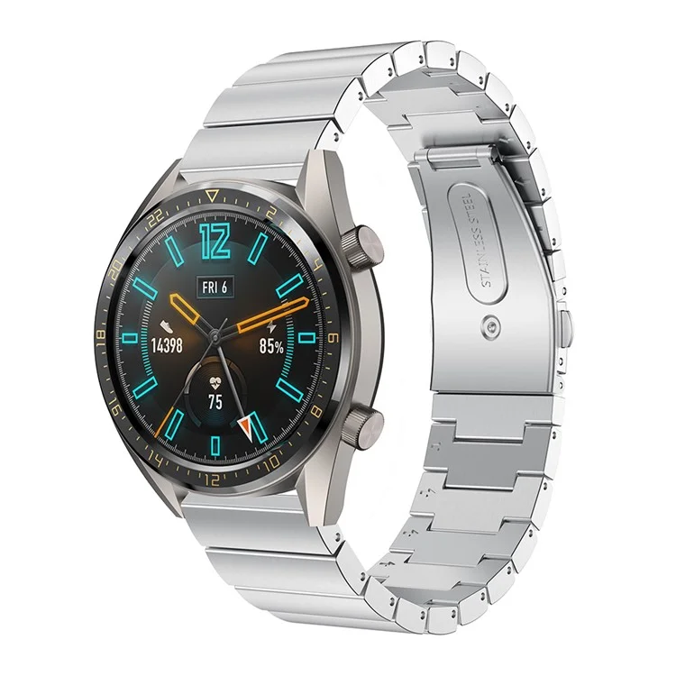 Banda de Reloj de Metal de Acero Inoxidable de Una Cuenta Para Huawei Watch GT - Plata