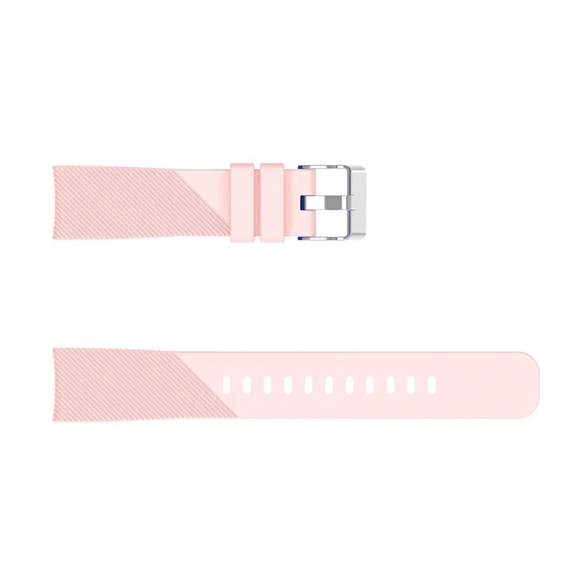 20mm Twill Skin Silicone Watch Band for Garmin Forerunner 645/245/245M - Pink