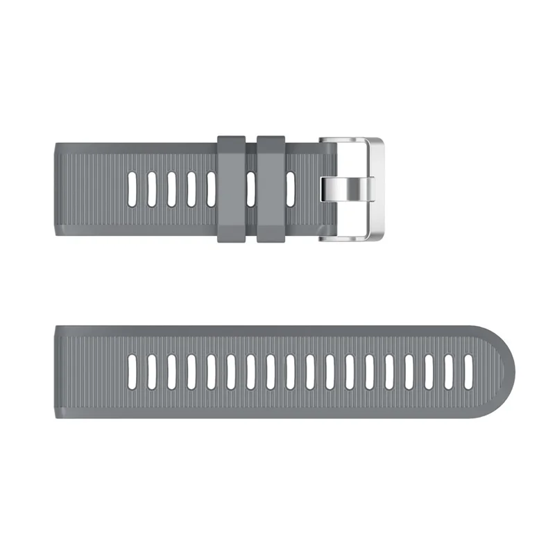 Cross Grain Silicone Smart Watch Band Strap Replacement for Garmin Fenix 7X / 6X Sapphire GPS / 6X Pro 51mm / 6X GPS / 5X GPS / 5X Plus - Grey