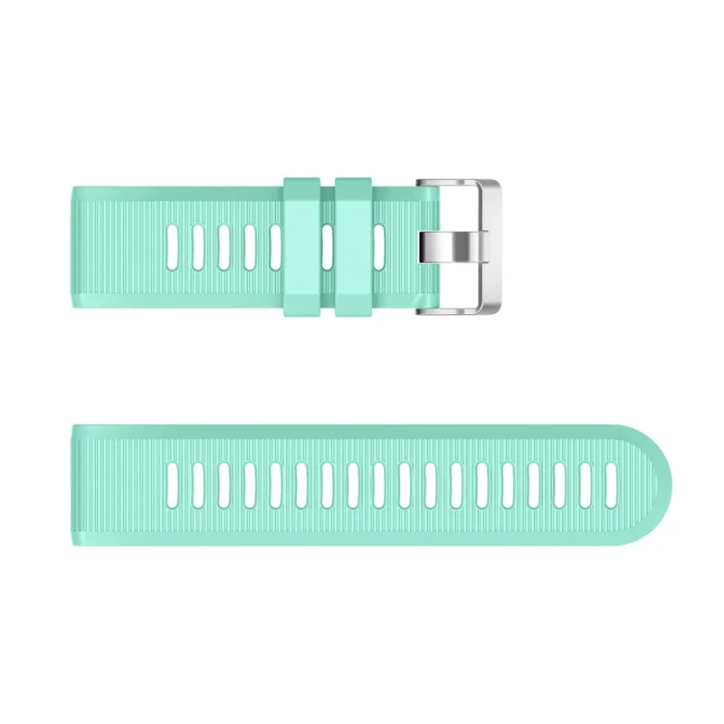 Cross Grain Silicone Smart Watch Band Strap Replacement for Garmin Fenix 7X / 6X Sapphire GPS / 6X Pro 51mm / 6X GPS / 5X GPS / 5X Plus - Cyan