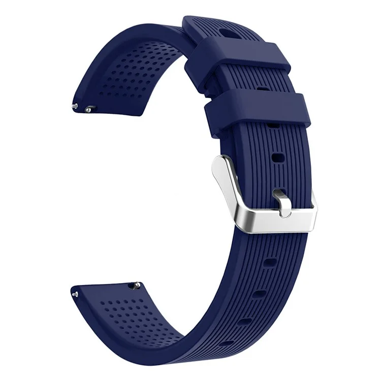 20mm Stripe Silicone Wrist Strap Replacement for Amazfit GTS/Amazfit Bip Lite - Dark Blue