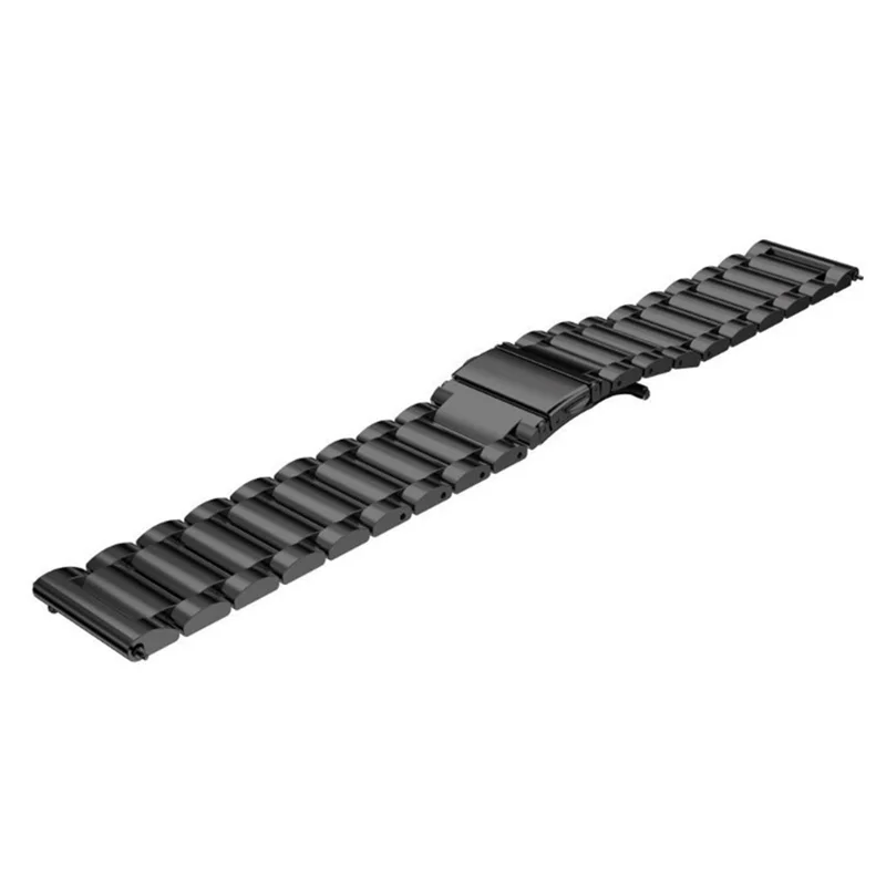 Three Beads Stainless Steel Watchband Strap 18MM Replacement for Garmin Move 3S/Active S - Black