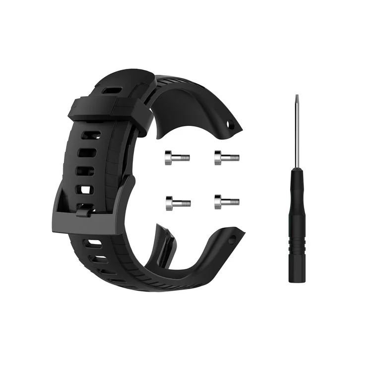 Silicone Smart Watch Band Strap Para Suunto 5 - Preto