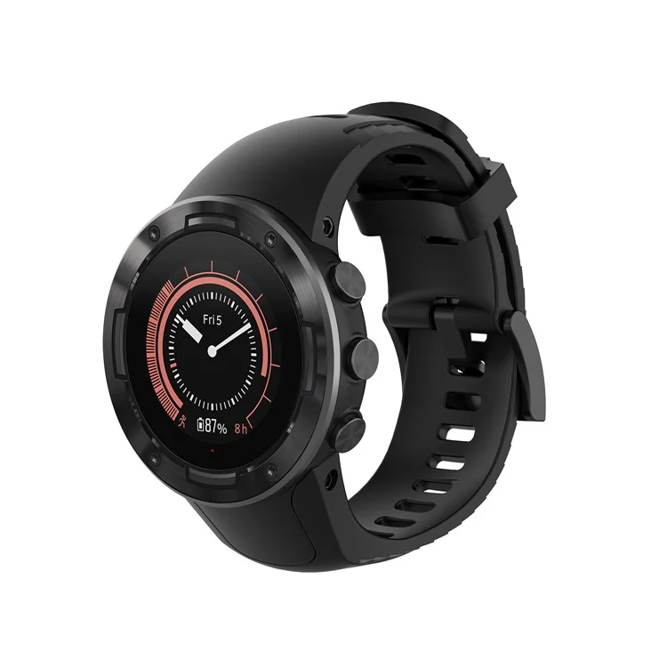 Silicone Smart Watch Band Correa Para Suunto 5 - Negro