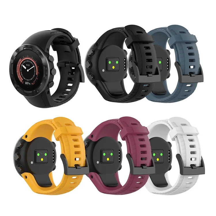 Silicone Smart Watch Band Correa Para Suunto 5 - Negro