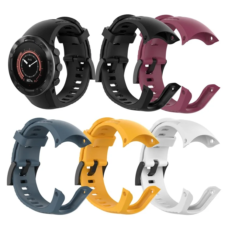 Silicone Smart Watch Band Correa Para Suunto 5 - Negro