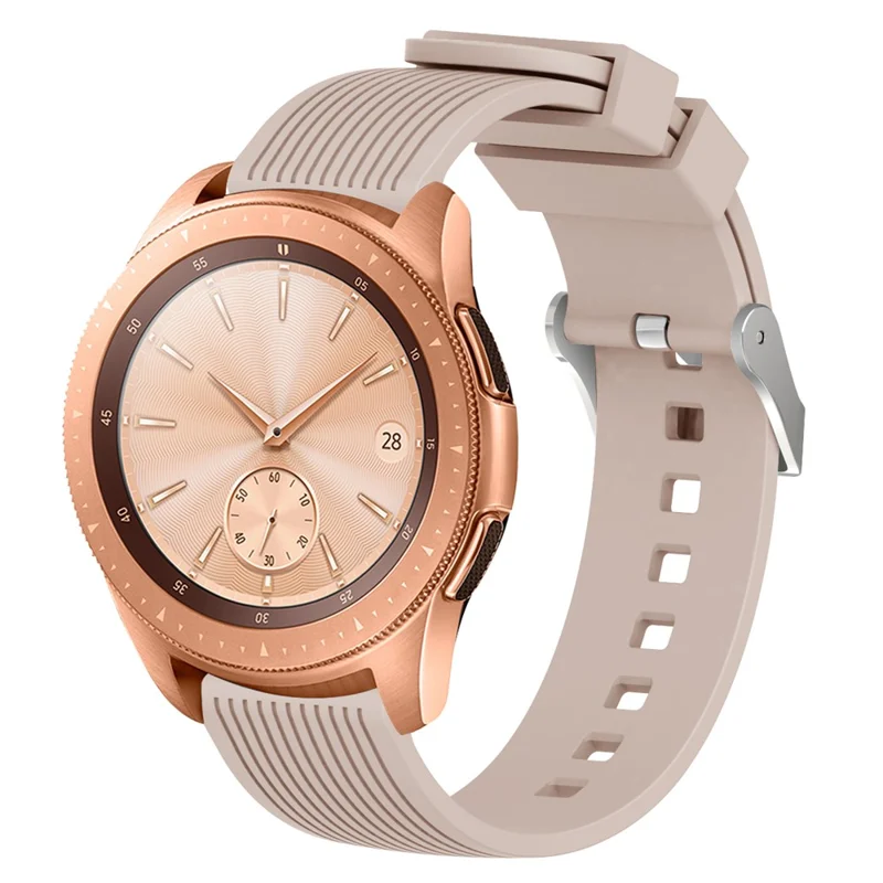 20mm Stripe Texture Silicone Smart Watch Band for GarminMove Luxe/Move Style/Move 3/Move Venu - Khaki