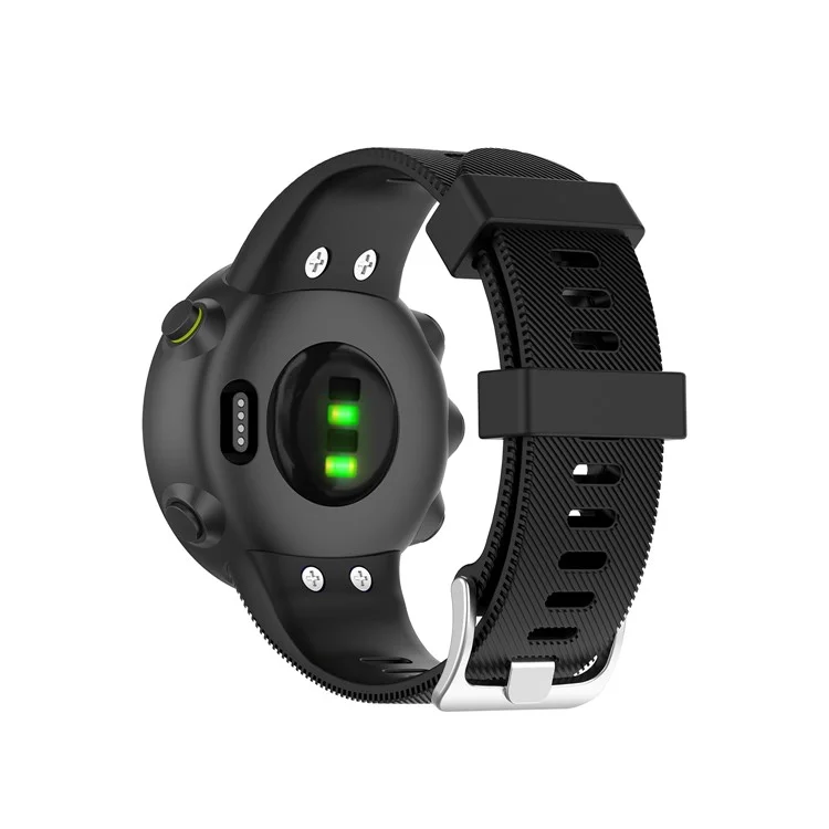 Comfortable Silicone Smart Watch Band Strap Replacement for Garmin Forerunner 45 - Black