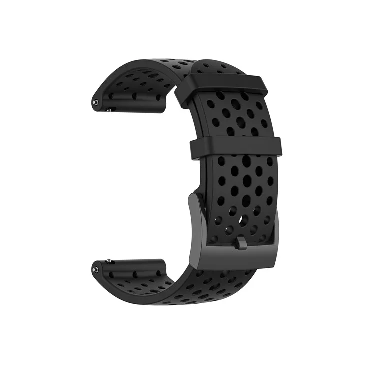 For Suunto Spartan Sport Wrist HR Baro/Suunto 9/D5I 24mm Silicone Watchband Replacement Smart Watch Strap - Black