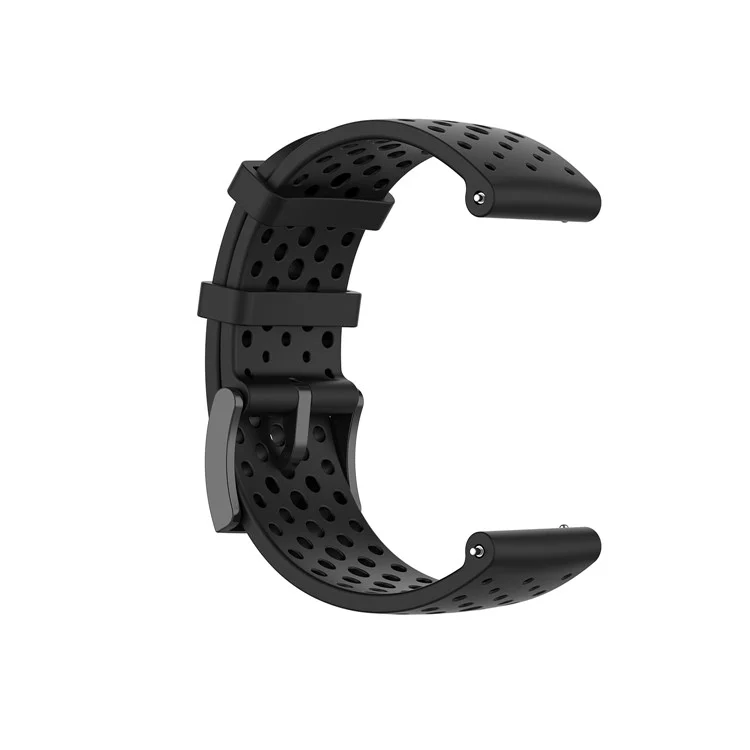 For Suunto Spartan Sport Wrist HR Baro/Suunto 9/D5I 24mm Silicone Watchband Replacement Smart Watch Strap - Black