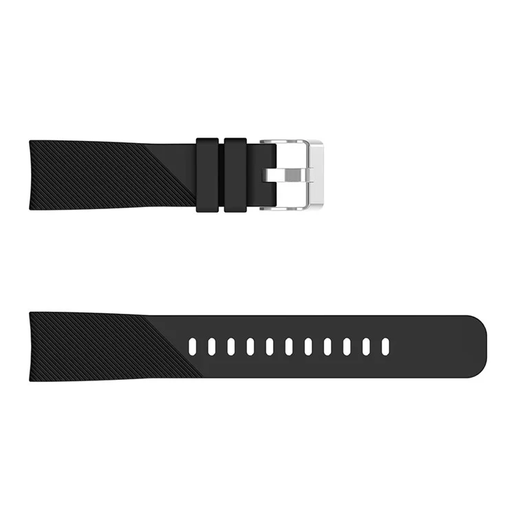 Bracelet de rechange en silicone texturé de 20 mm pour montre de sport pour Huami Amazfit Youth Edition Lite - Noir