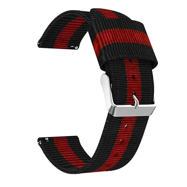 Gewebter Nylon Band Watch Armband Ersatz Für Huami Amazfit Youth Edition Lite - Schwarz/rot/schwarz